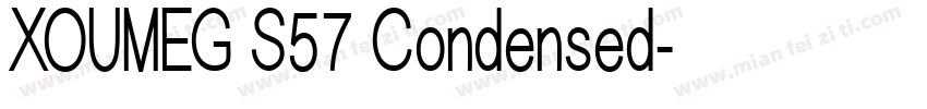 XOUMEG S57 Condensed字体转换